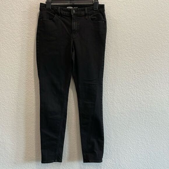 Old Navy Mid Rise Super Skinny Jeans in Black Jack Size 8 - Picture 2 of 10